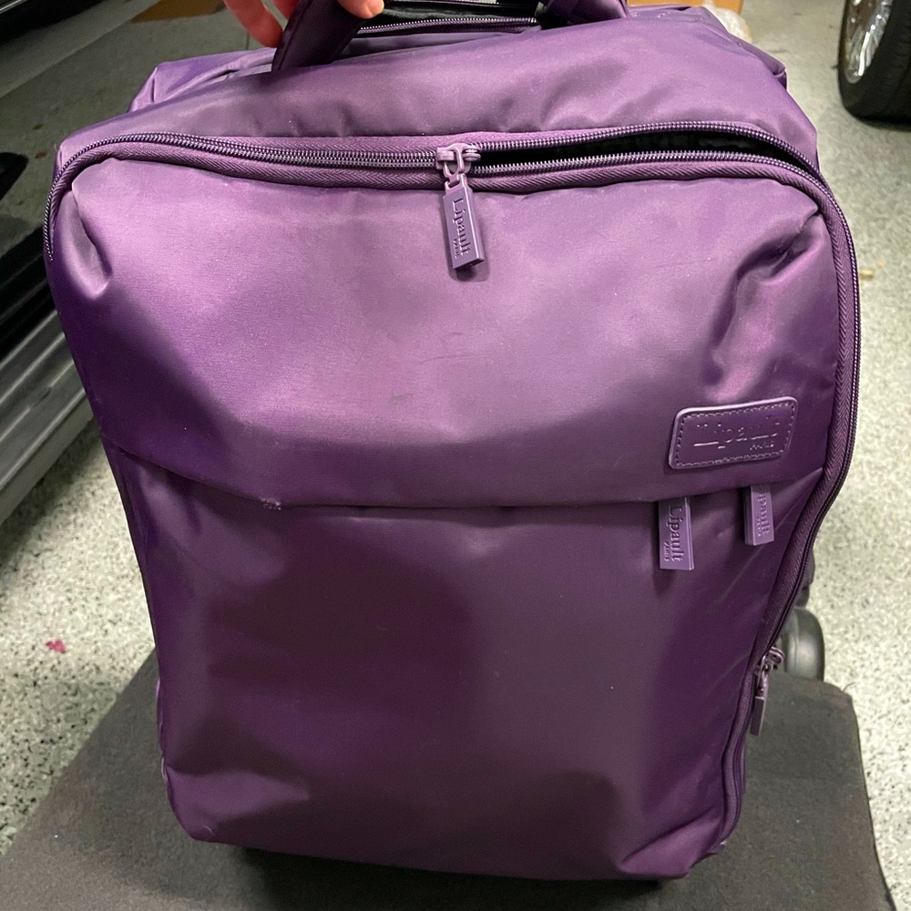 Purple Lipault Rolling Soft Carryon